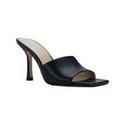 MARC FISHER Womens Black Cushioned Danria Square Toe Stiletto Slip On Dress Heeled Sandal 10 M